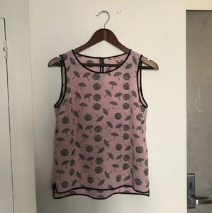 Brooks Brothers Red Fleece Silk Top